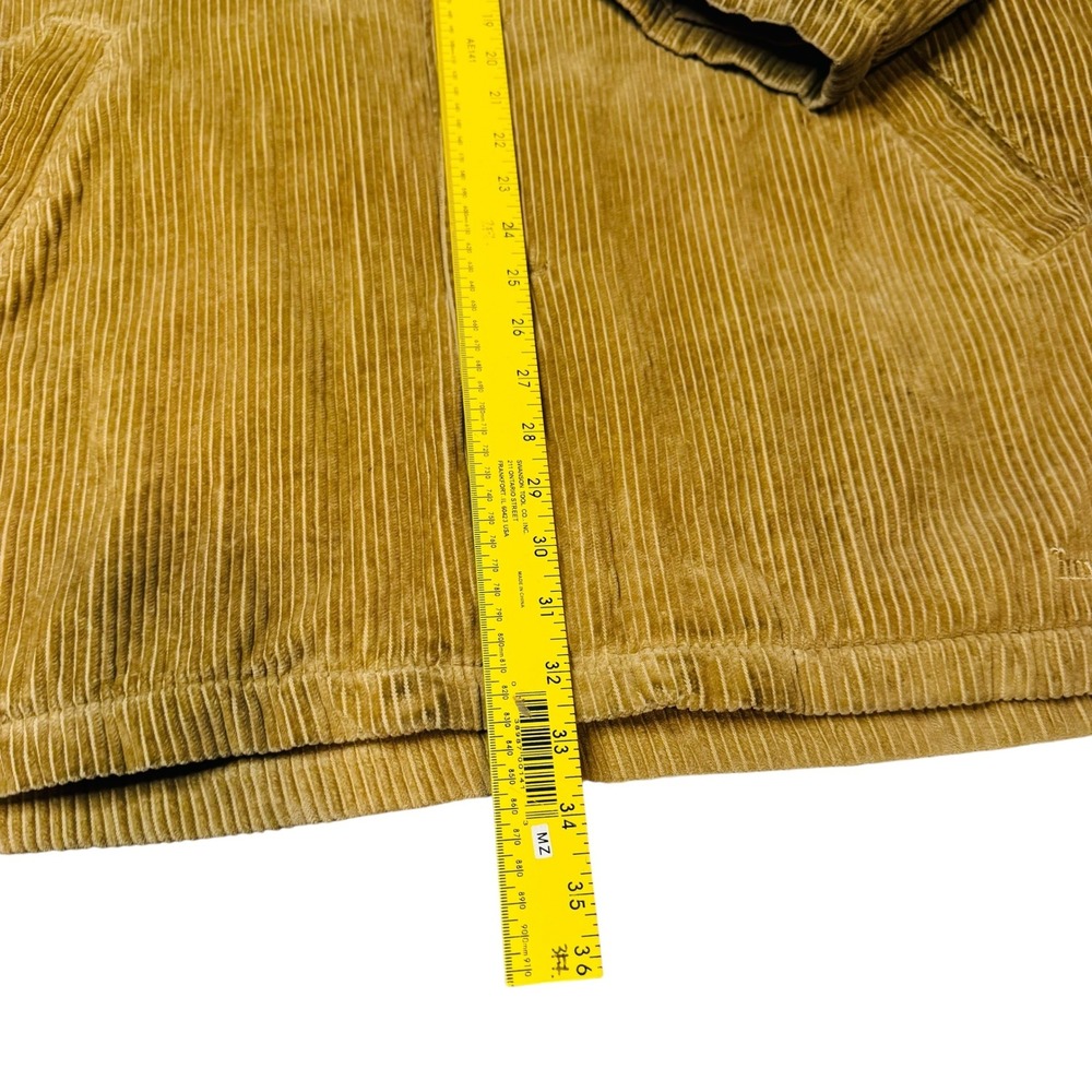 Timberland Mens Corduroy Sherpa Lined Trucker Chore Barn Jacket Brown Size Large - Picture 3 of 11